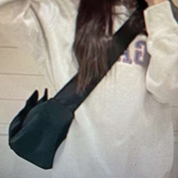 NWOT - Black Sweet Bow Crossbody Canvas Shoulder Bag W/Adjustable Strap - Picture 8 of 11